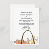 セントルイススカイラインシティスケープ結婚式招待状 招待状 (正面/裏面)