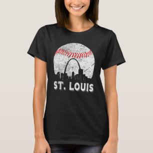 セントルイススカイラインレトロセントルイスベースボールヴィンテージ Tシャツ