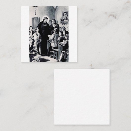 セントルイスドモンフォートフランスの司祭 スクエア名刺 (正面/裏面)