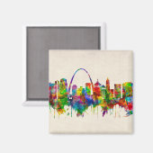 セントルイスミズーリスカイライン マグネット (正面/裏面)