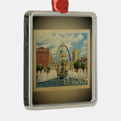 セントルイスミズーリヴィンテージトラベルオーナメント メタルオーナメント (右)