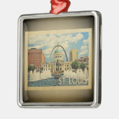 セントルイスミズーリヴィンテージトラベルオーナメント メタルオーナメント (左)