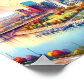 セントルイスミズーリUSA旅行の場所の水色 ポスター (角)