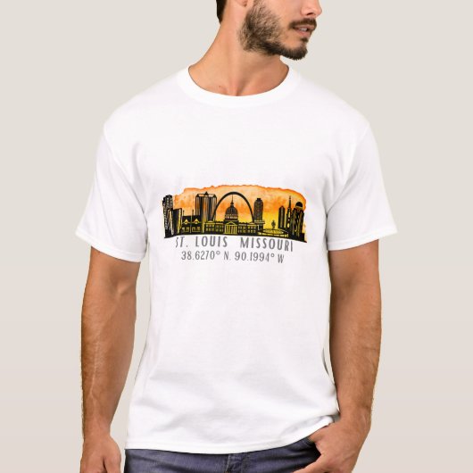 セントルイスユニセックススカイラインLatitude Tシャツ (正面)