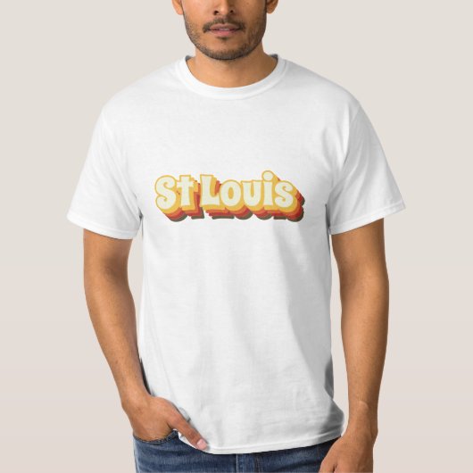 セントルイスレトロヴィンテージ文字 Tシャツ (正面)