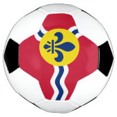 セントルイス国旗を持つ愛国的なサッカーボール サッカーボール (回転)