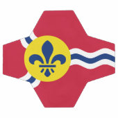 セントルイス国旗を持つ愛国的なサッカーボール サッカーボール (フラット)