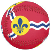 セントルイス国旗を持つ愛国的なソフトボール ソフトボール (正面左)