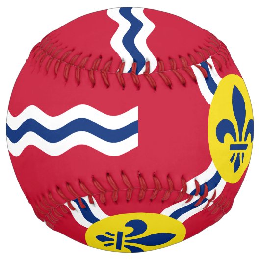 セントルイス国旗を持つ愛国的なソフトボール ソフトボール (裏面)