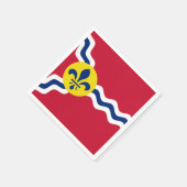 セントルイス国旗、ミズーリ・ナプキンス スタンダードカクテルナプキン (角)