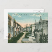 セントルイス墓地、ニューオーリンズヴィンテージ ポストカード (正面/裏面)