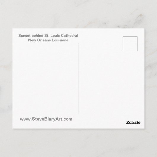 セントルイス大聖堂ポストカードの後ろの日没 ポストカード (裏面)