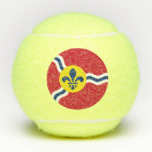 セントルイス州旗を持つ愛国的なテニスボール テニスボール (正面)