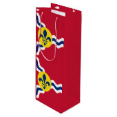 セントルイス州旗、ミズーリ州ワイン抱き枕 ワインギフトバッグ (正面アングル)