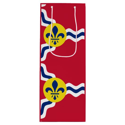 セントルイス州旗、ミズーリ州ワイン抱き枕 ワインギフトバッグ (正面)