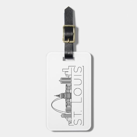 セントルイス様式の都市スカイラインラゲージタグ ラゲッジタグ (正面縦)
