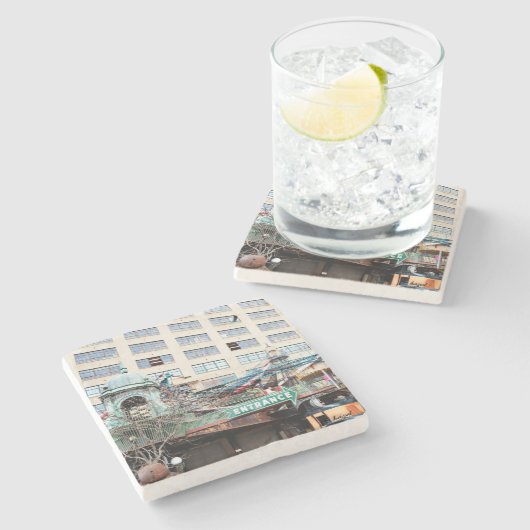 セントルイス美術館の入口、セントルイスのコースター ストーンコースター (横)