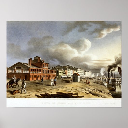 セントルイス通りのビュー。ヴィンテージ ポスター (正面)