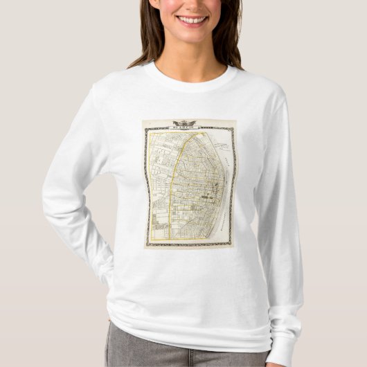 セントルイス都市の地図 Tシャツ (正面)