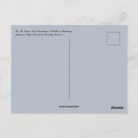 セントルイス・アイアンマウンテン・アンド・サザン鉄道 ミズーリ州 ポストカード (裏面)