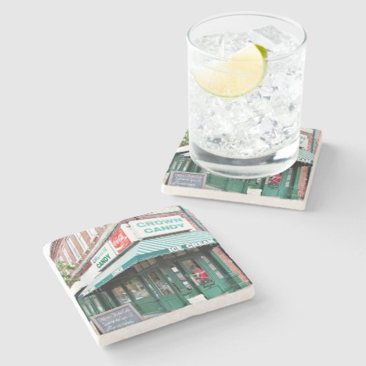 セントルイス、クラウンキャンディ、セントルイスのコースター ストーンコースター (横)