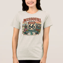 セントルイス ゲートウェイ・アーチ ミズーリ ルート66 ヴィンテージ トライブレンドTシャツ