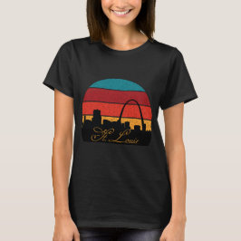 セントルイス・ゲートウェイ・アーチ レトロ旅行 Tシャツ