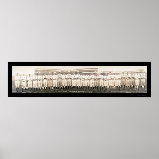 セントルイス・ブラウンズ野球写真1911 ポスター (正面)