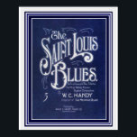 「セントルイス・ブルース」楽譜プリント16x20 ポスター<br><div class="desc">ニース、ヴィンテージ、ラガタイムシートミュージックプリントW. C. Handyによる素晴らし「セントルイス・ブルース」。</div>