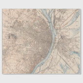 セントルイス・ミズーリのヴィンテージの地図（1904年） ラッピングペーパー (フラット)