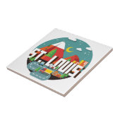 セントルイス、ミズーリの幾何学的設計 タイル (側面)