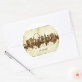 セントルイス・ミズーリの街並み ラウンドシール (封筒)