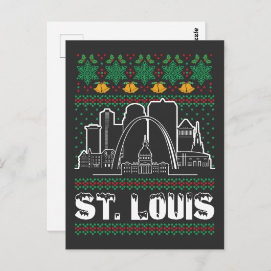 セントルイス・ミズーリの醜いクリスマス ポストカード (正面/裏面)