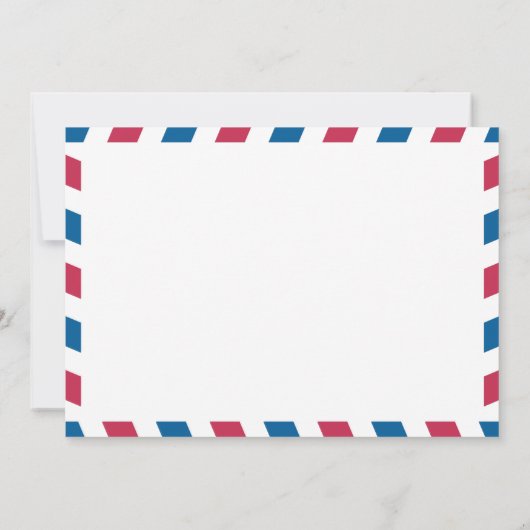 セントルイス ミズーリ州 & イギリス エアメール 結婚式 お礼 招待状 (裏面)