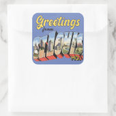 セントルイス ミズーリ州 ヴィンテージからのご挨拶 スクエアシール (バッグ)