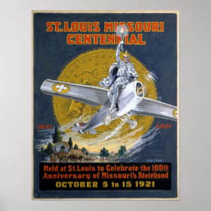 セントルイス・ミズーリ1921年100周年 ポスター