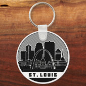 セントルイス・ミズーリ・スカイライン キーホルダー (正面)