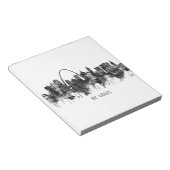 セントルイス・ミズーリ・スカイラインBW ノートパッド (アングル)