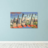 セントルイス（ミズーリ） – ラージ・レター・シーン キャンバスプリント (インサイチュ (ウッドフロア))