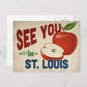 セントルイス ミズーリ リンゴ - ヴィンテージ トラベル ポストカード (正面/裏面)