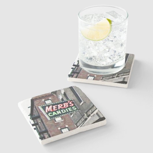セントルイス、メルブキャンディ、セントルイス大理石コースター ストーンコースター (横)