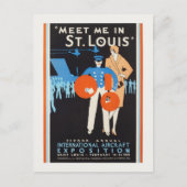 セントルイス・ヴィンテージのポスター1930で私に会う ポストカード (正面)