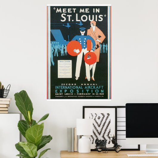 セントルイス・ヴィンテージ旅行のポスター作品で私に会う ポスター (ホームオフィス)