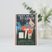 セントルイス・ヴィンテージ旅行のポスター作品で私に会う ポストカード (スタンド正面)