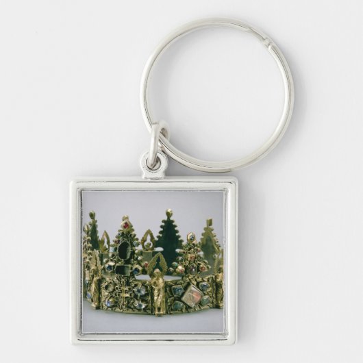 セントルイス、13世紀(銀金メッキの王冠 キーホルダー (正面)