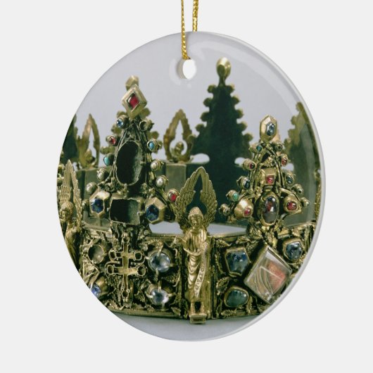 セントルイス、13世紀(銀金メッキの王冠 セラミックオーナメント (左)