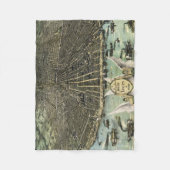 セントルイス(1896年)のヴィンテージの絵解き地図 フリースブランケット (正面)