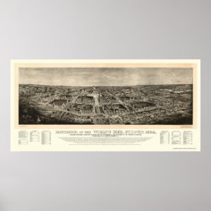 セントルイス、MOワールドのフェアパノラママップ – 1904a ポスター
