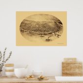 セントルイスMOパノラママップ – 1897 ポスター (キッチン)