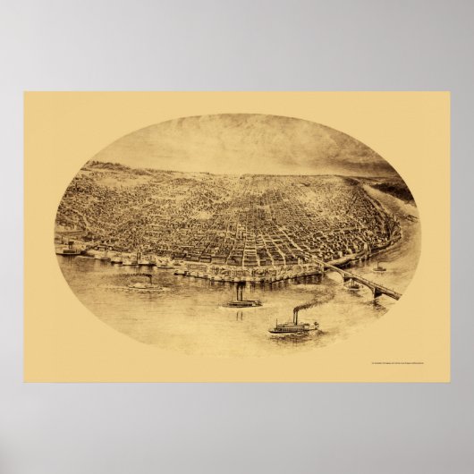 セントルイスMOパノラママップ – 1897 ポスター (正面)